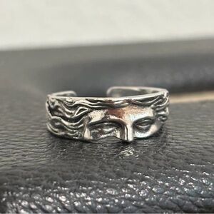 Silver Men's Face Ring